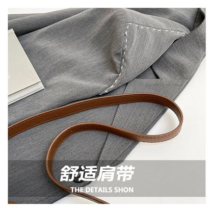 Leather Faux Crossbody Bag Flap