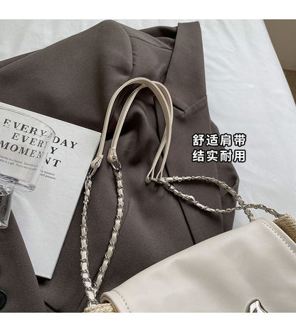 Bag Bow Woven Flap Shoulder