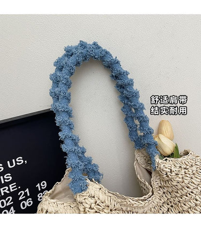 Tassel Bow Woven Tote Bag Strap