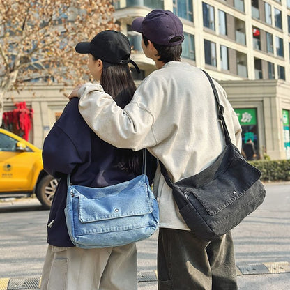 Denim Washed Crossbody Bag