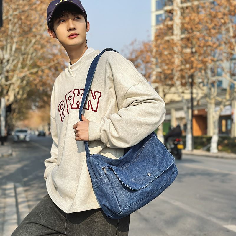 Denim Washed Crossbody Bag