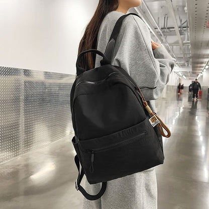 Charm + Backpack Plain Nylon Set: Bag Laptop