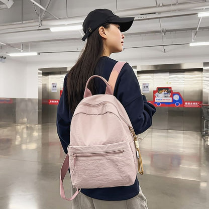 Charm + Backpack Plain Nylon Set: Bag Laptop