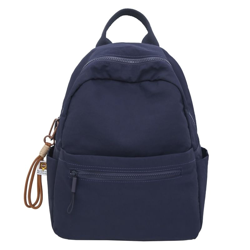 Charm + Backpack Plain Nylon Set: Bag Laptop