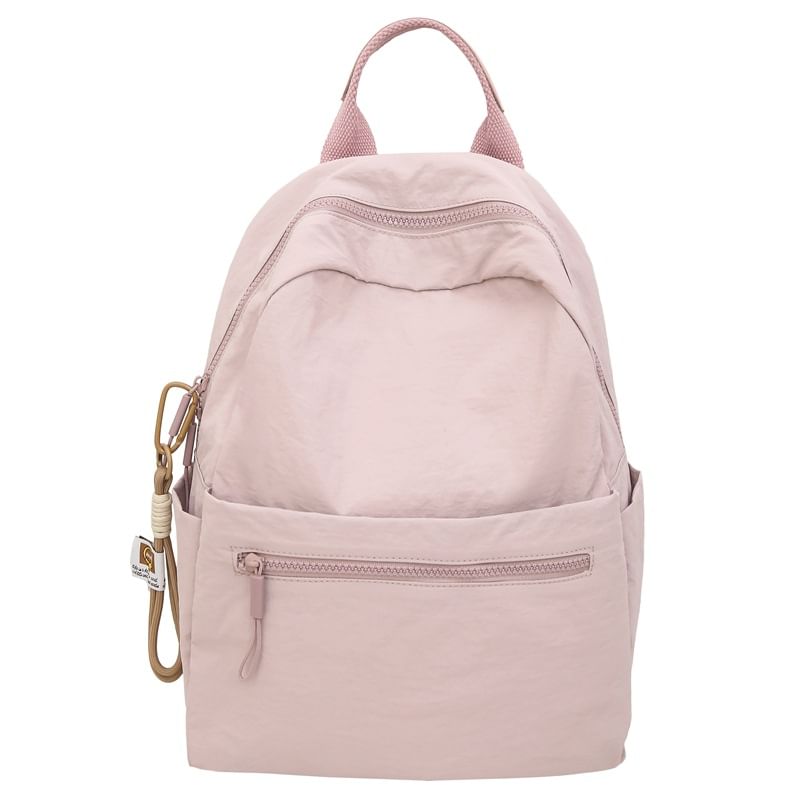 Charm + Backpack Plain Nylon Set: Bag Laptop
