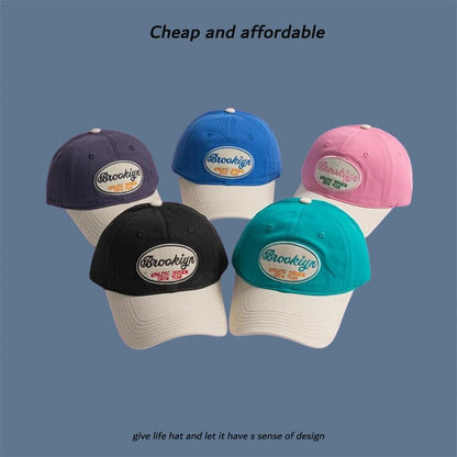 Letter Cap Two-Tone Embroidered