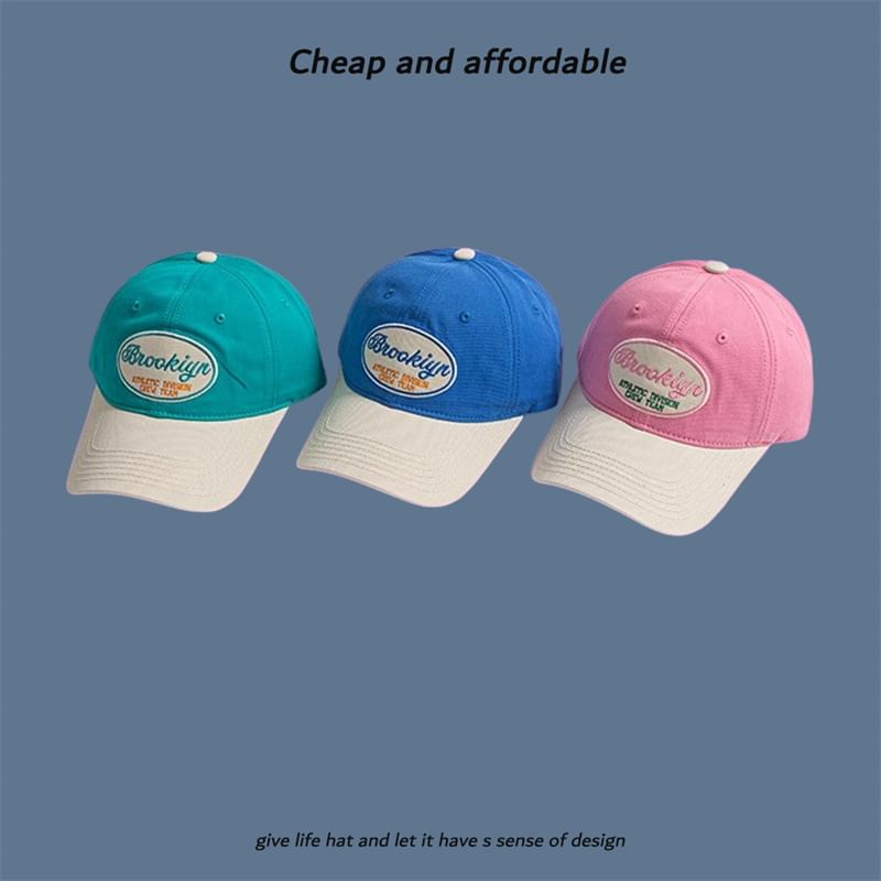 Letter Cap Two-Tone Embroidered