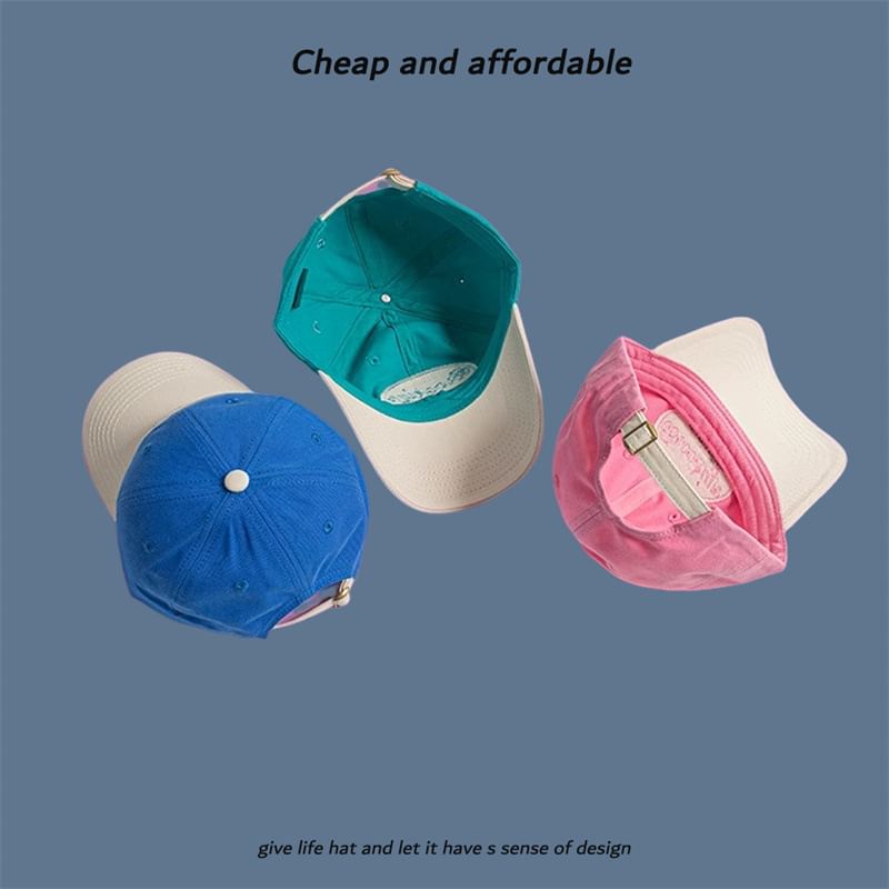 Letter Cap Two-Tone Embroidered