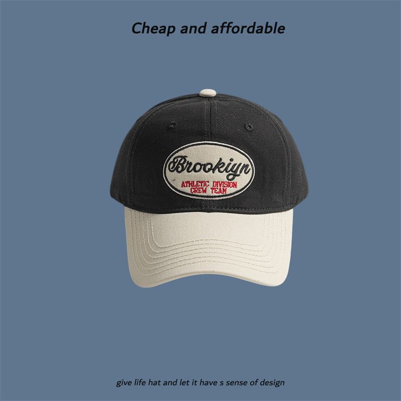 Letter Cap Two-Tone Embroidered