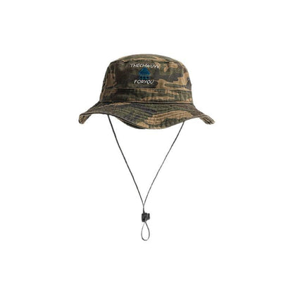 Print Hat Camo Drawstring Sun