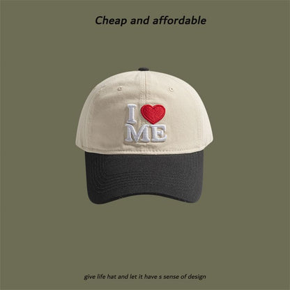 Cap Two-Tone Heart Embroidered