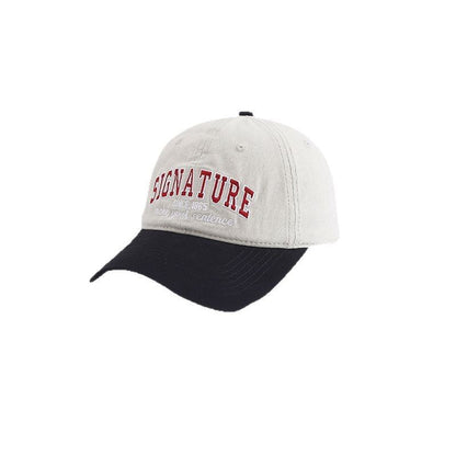 Cap Two-Tone Embroidered Letter