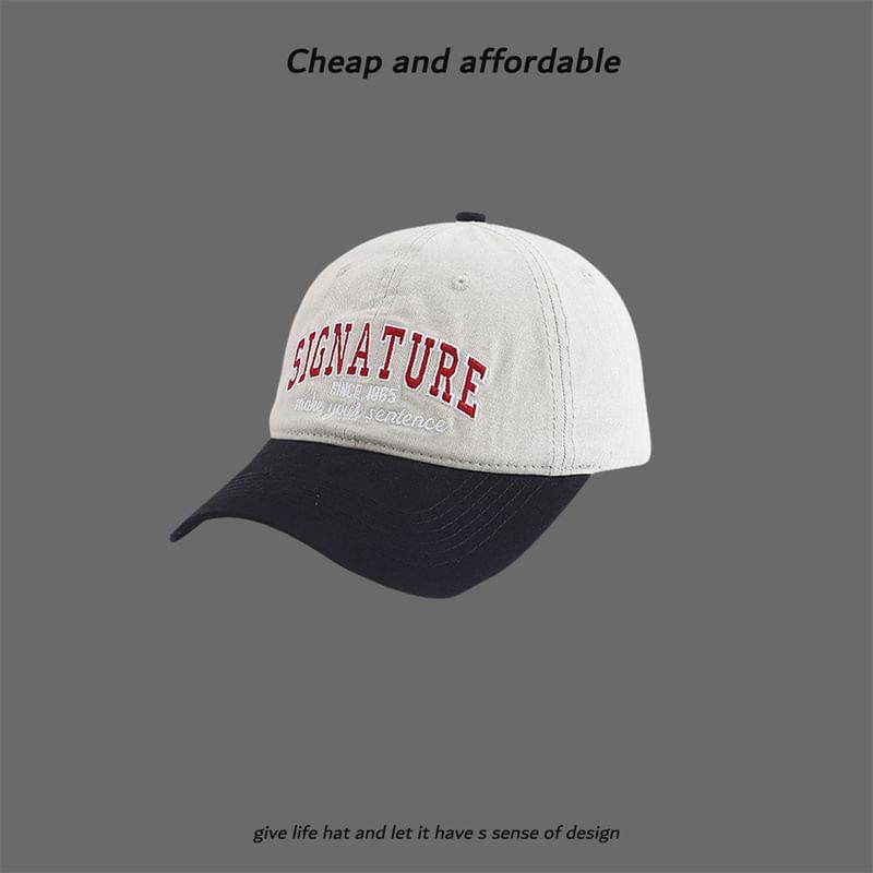 Cap Two-Tone Embroidered Letter