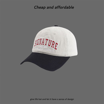 Cap Two-Tone Embroidered Letter