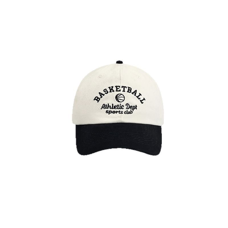 Cap Embroidered Letter Two-Tone