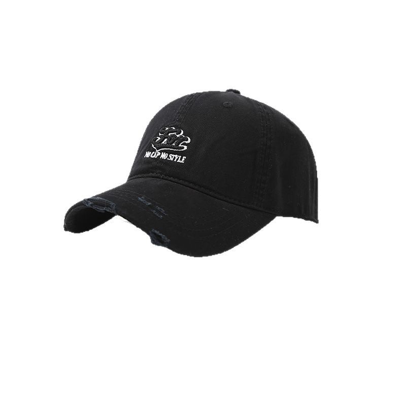 Letter Distressed Embroidered Cap