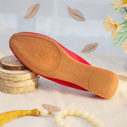 Mules Floral Embroidered Faux Pearl