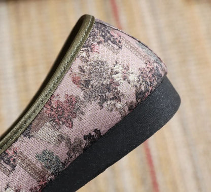 Floral Panel Flats Print