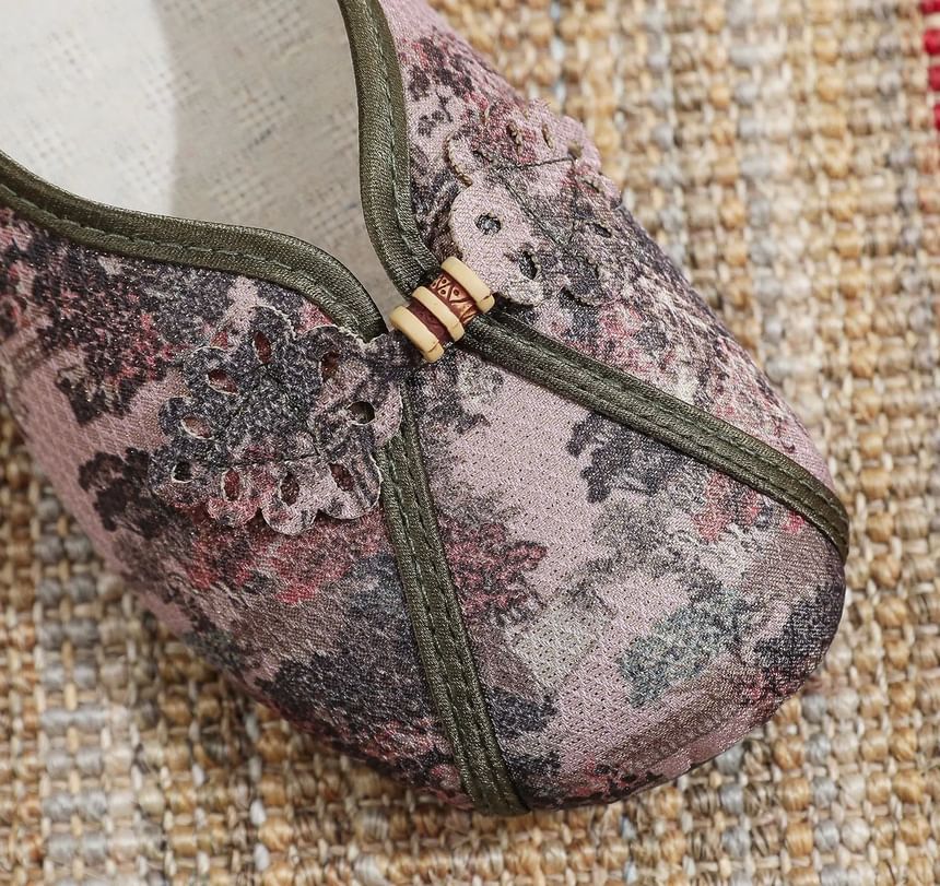 Floral Panel Flats Print