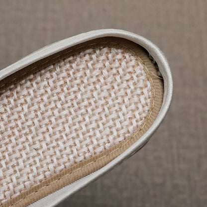 Mules Floral Embroidered Panel