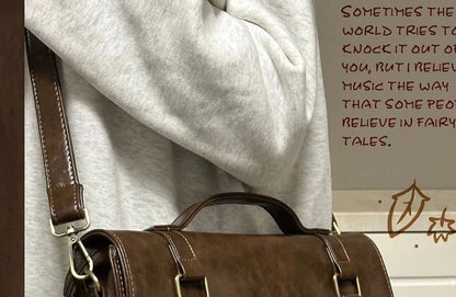 Bag Faux Leather Plain Satchel