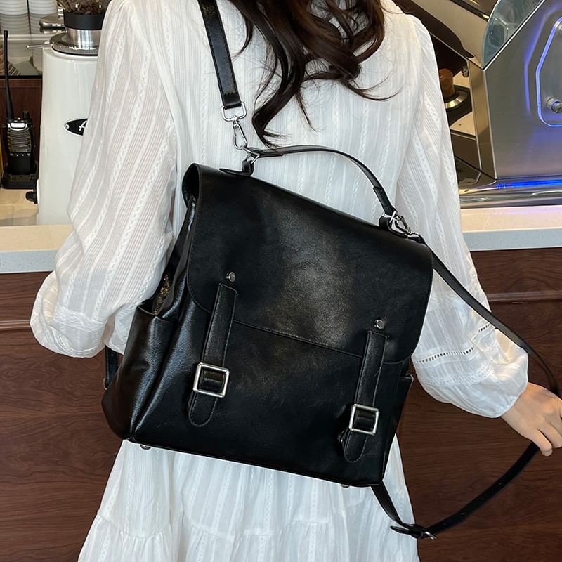 Satchel Backpack Leather Faux