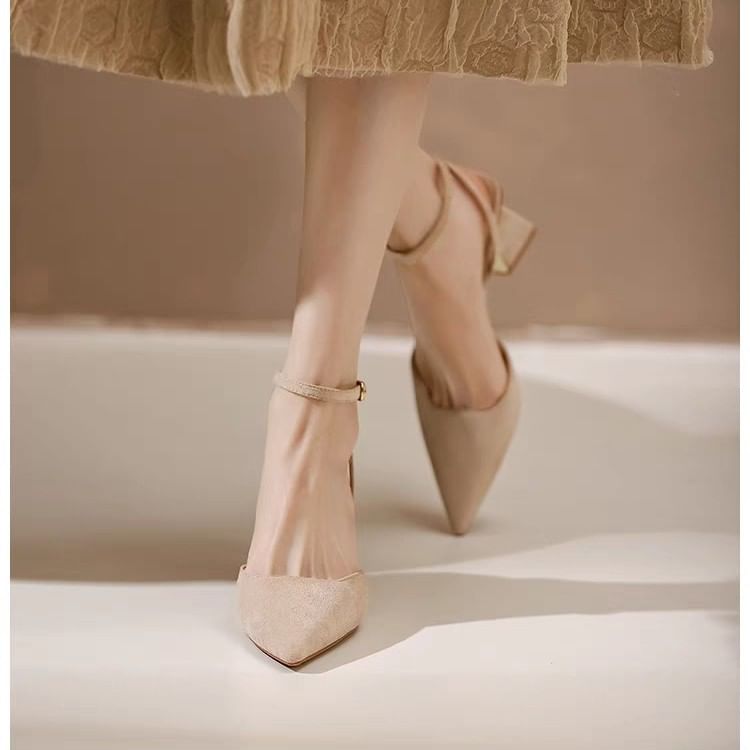 Pointed Toe Heel Slingback Sandals Stiletto