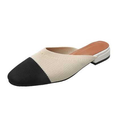 Mules Two-Tone Flat Knit