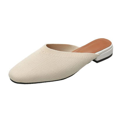 Mules Two-Tone Flat Knit