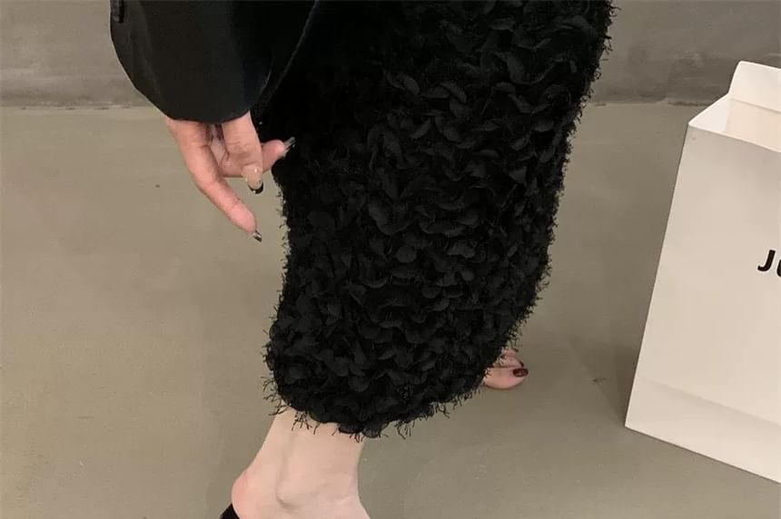 High Slide Toe Sandals Pointed Heel