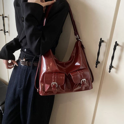 Leather Faux Multi-Pocket Backpack