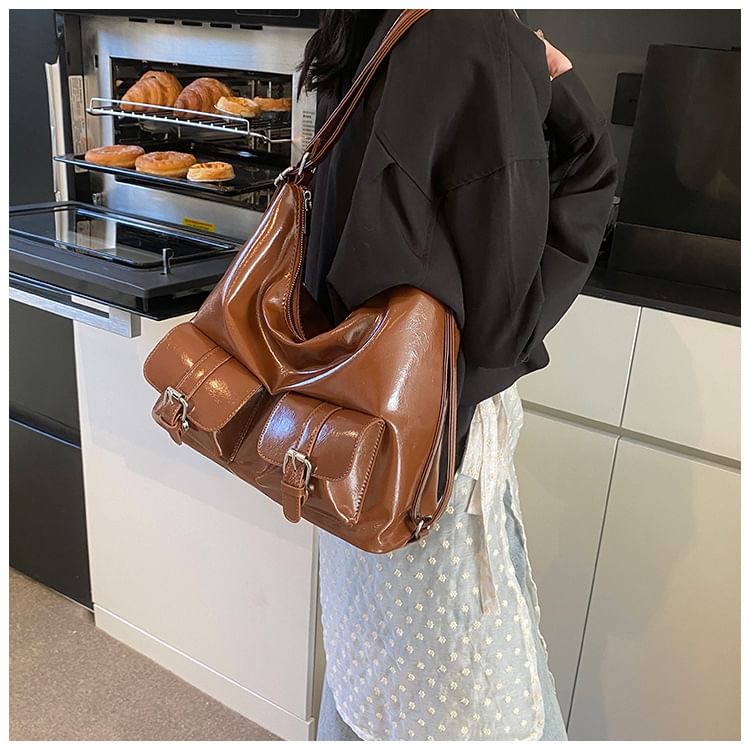 Leather Faux Multi-Pocket Backpack