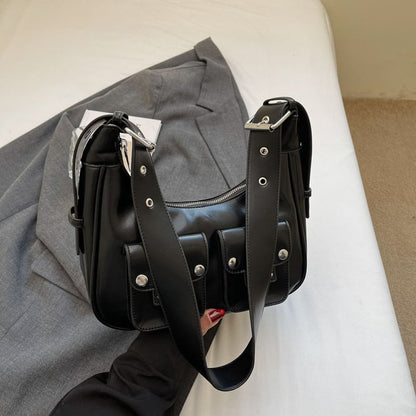 Bag Faux Shoulder Multi-Pocket Leather