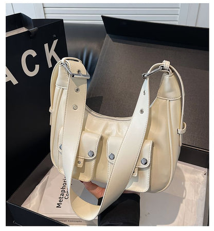 Bag Faux Shoulder Multi-Pocket Leather