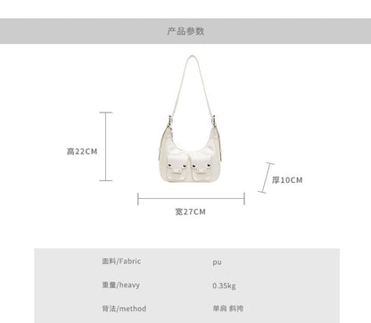 Bag Faux Shoulder Multi-Pocket Leather