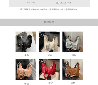 Bag Faux Shoulder Multi-Pocket Leather