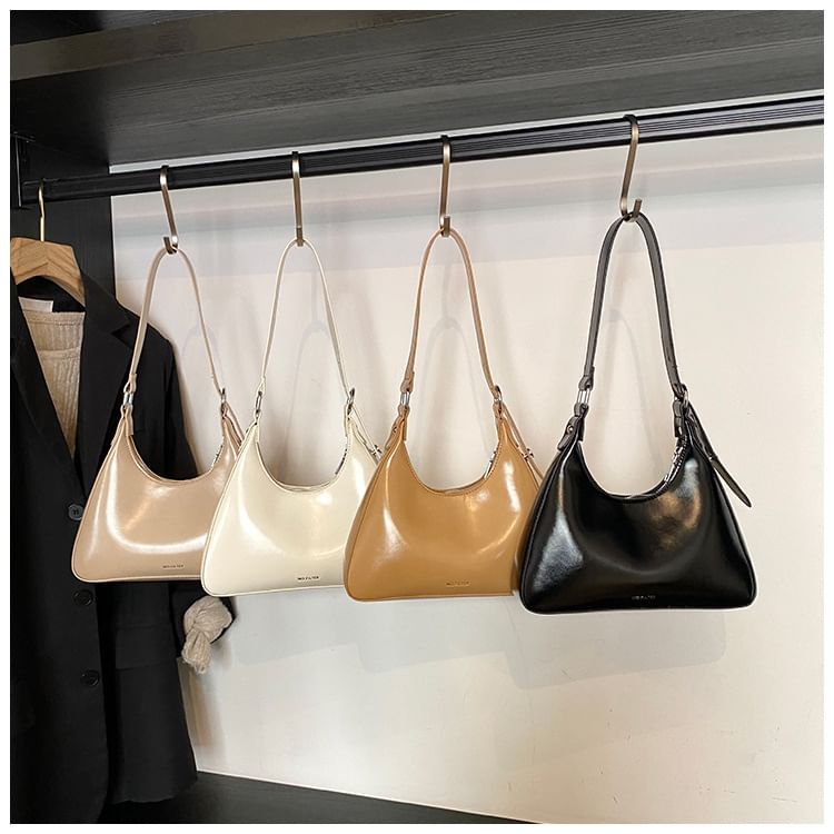 Faux Bag Leather Lettering Tote