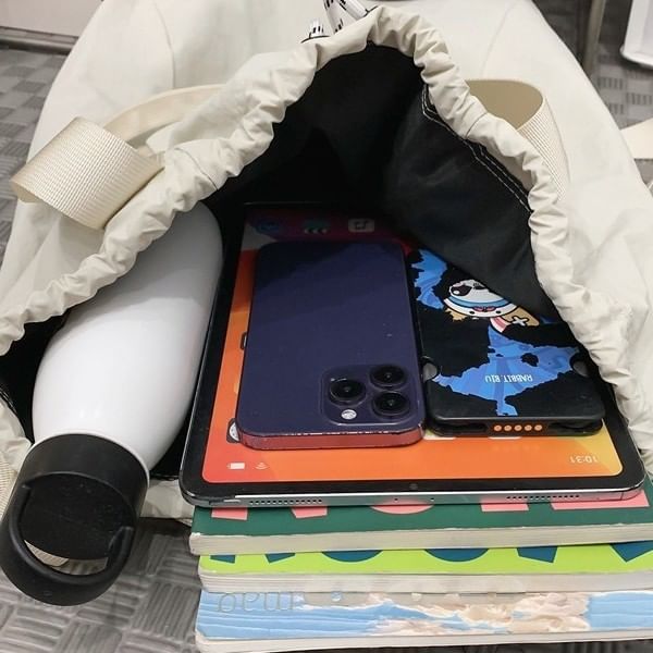 Drawstring Plain Backpack