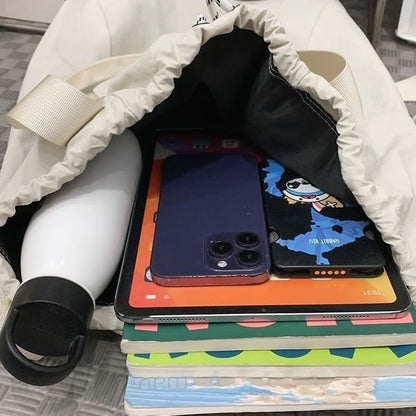 Drawstring Plain Backpack