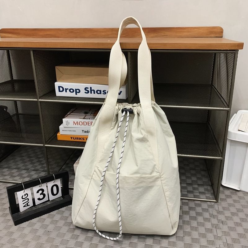 Drawstring Plain Backpack