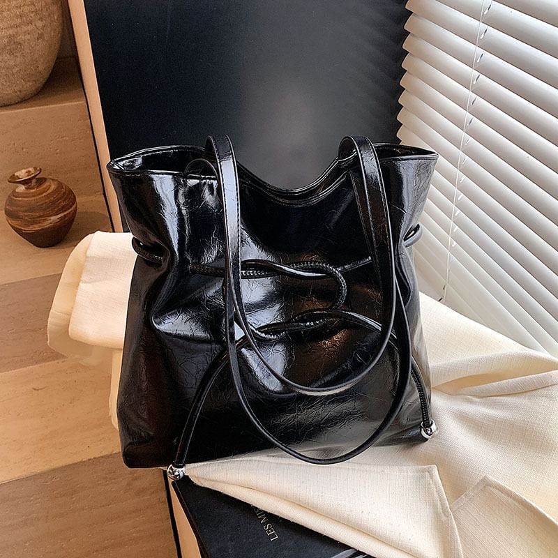 Tote Bag Knot Faux Leather