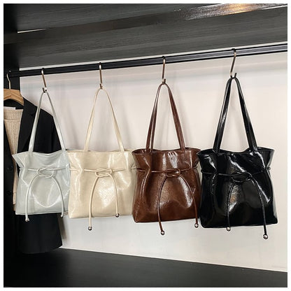 Tote Bag Knot Faux Leather