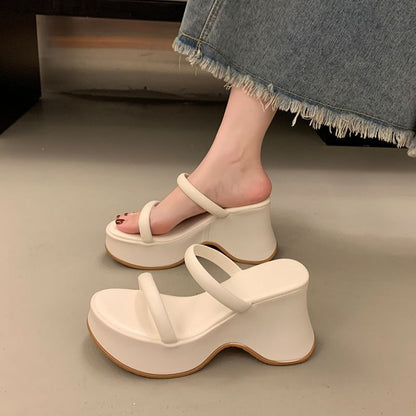 Wedge Heel Sandals Slide Platform