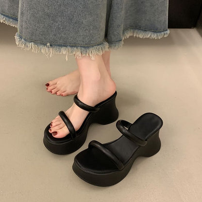Wedge Heel Sandals Slide Platform