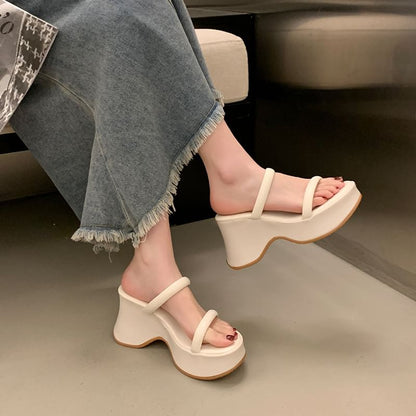 Wedge Heel Sandals Slide Platform