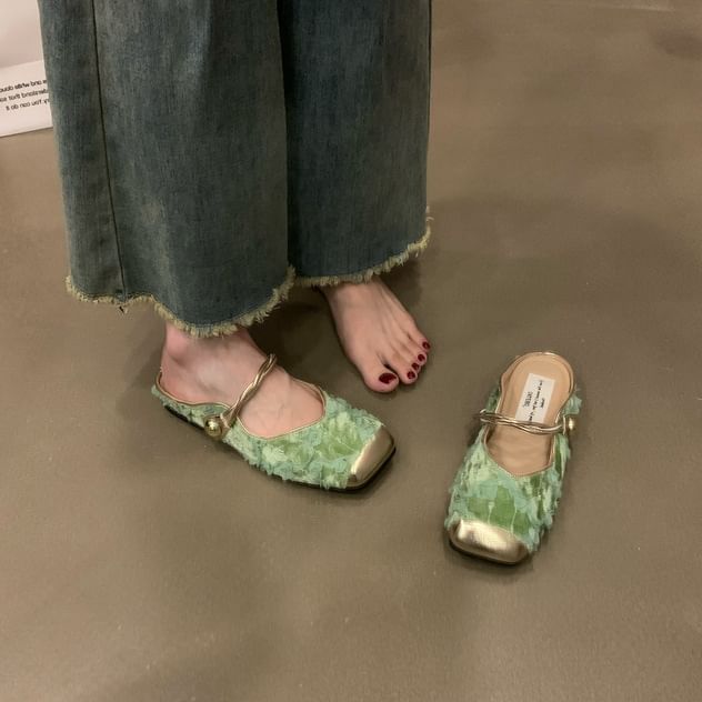 Mules Mary Jane Toe Cap