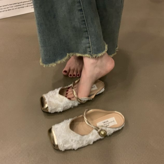 Mules Mary Jane Toe Cap
