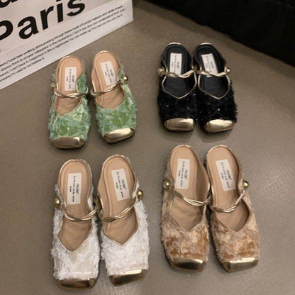 Mules Mary Jane Toe Cap