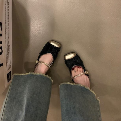 Mules Mary Jane Toe Cap