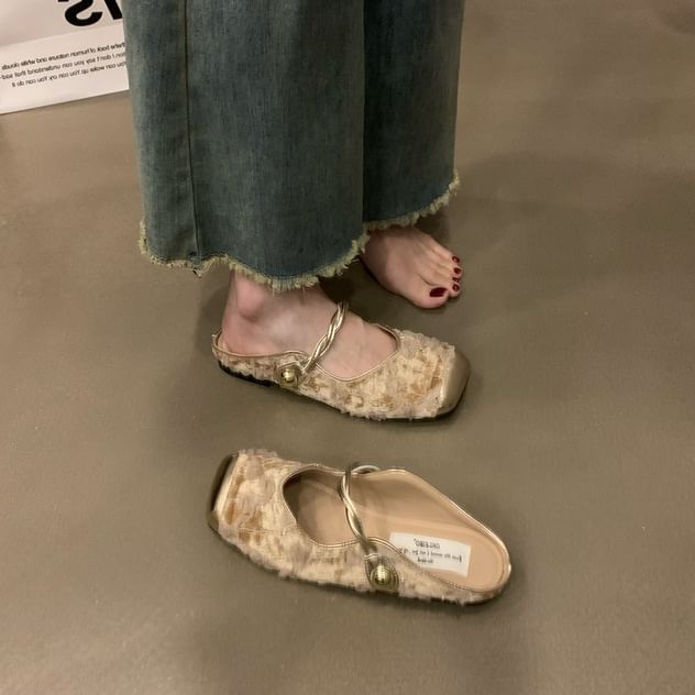 Mules Mary Jane Toe Cap